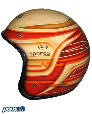 Klicke hier um das pons.ch Helmdesign von  - Motorsport im Detail anzusehen.