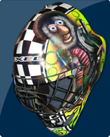 Christian Kolderup Steen's custom made goaliemask, NOR 92, Norge