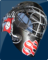 Silvio Camenisch's custom designed goaliemask, UHC Sarganserland